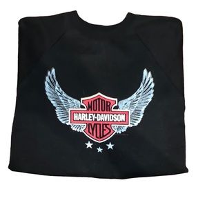 Double Sided 3D Emblem Harley Davidson Crewneck Sweatshirt